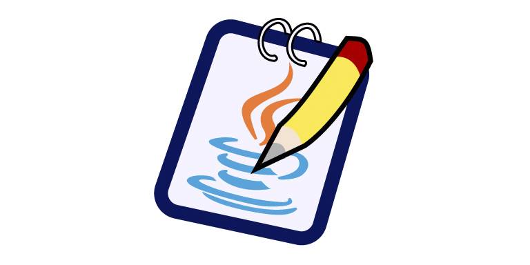 Иконка блокнота с Java и карандаша