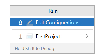 Скриншот IntelliJ IDEA со вкладкой Edit Configurations