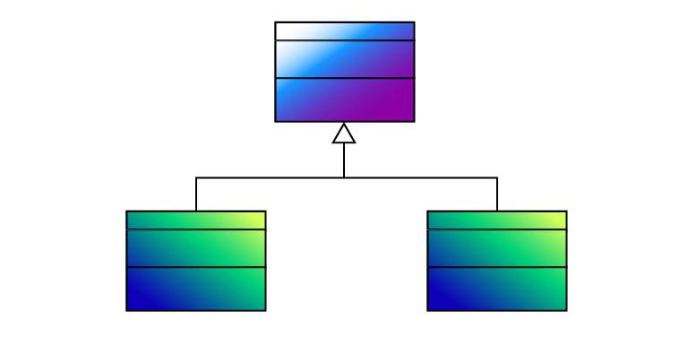 Иконка UML-диаграммы наследования из трёх классов