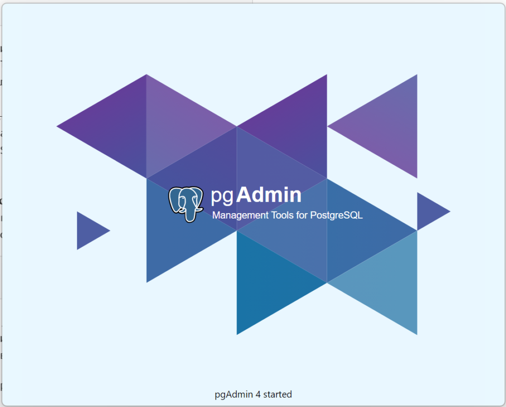 Загрузка приложения pgAdmin 4 для работы с СУБД PostgreSQL