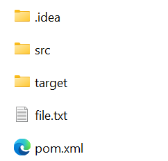 Список файлов проекта IntelliJ IDEA